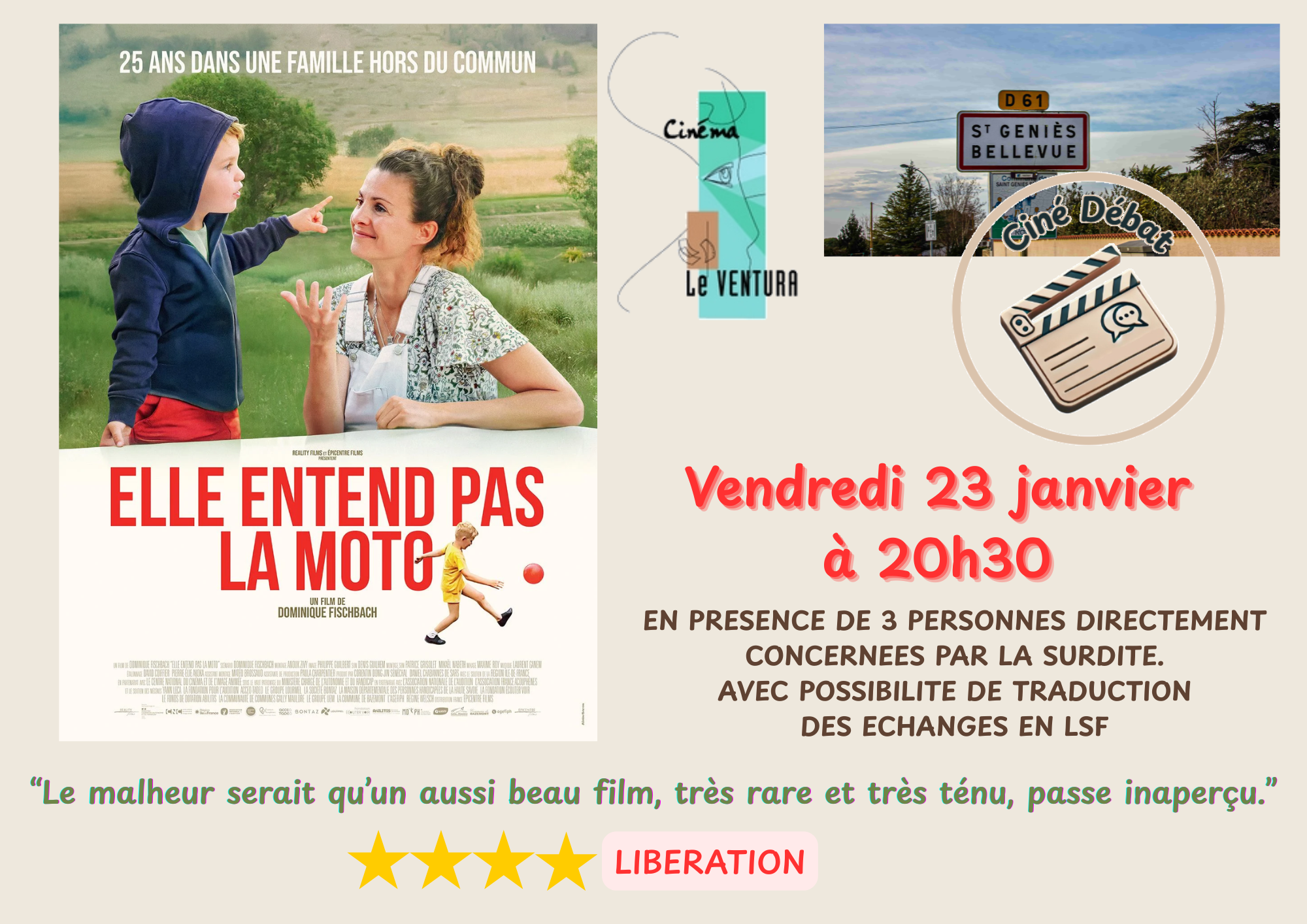 Affiche Ciné-débat 23 janv