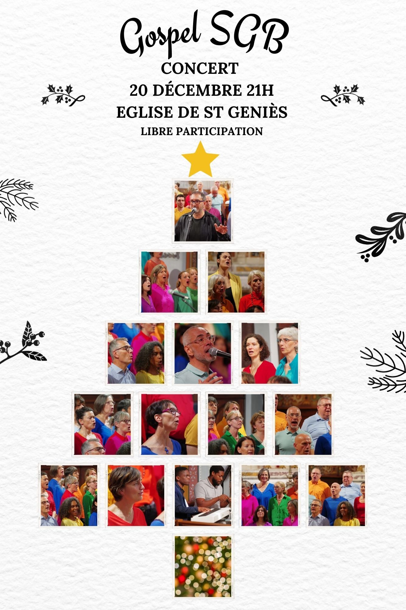Affiche GOSPEL concert de Noël