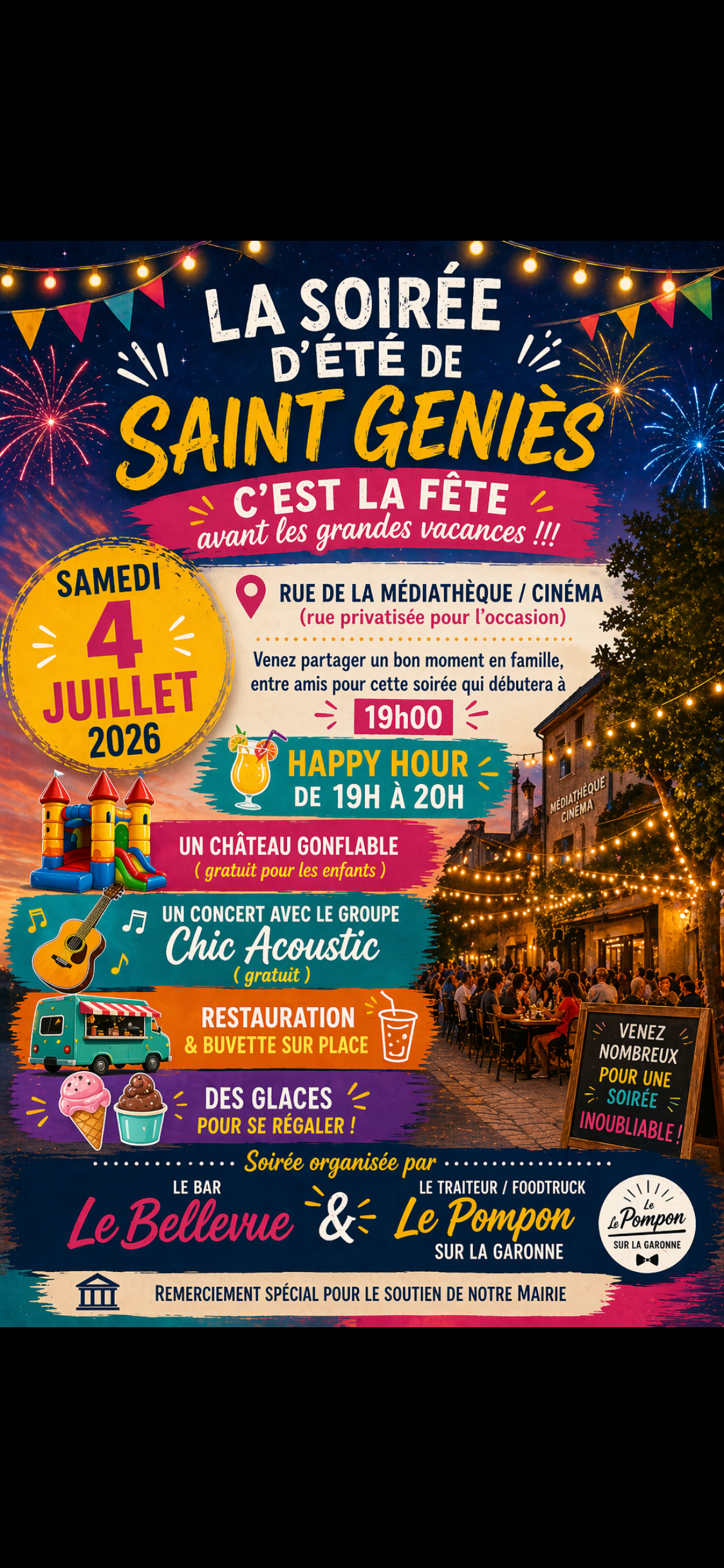 affiche soirée guinguette