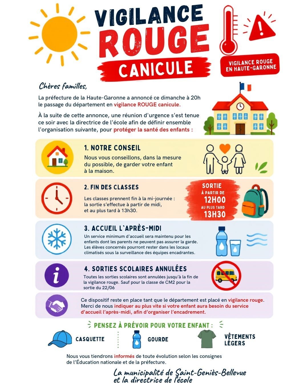 canicule ecole