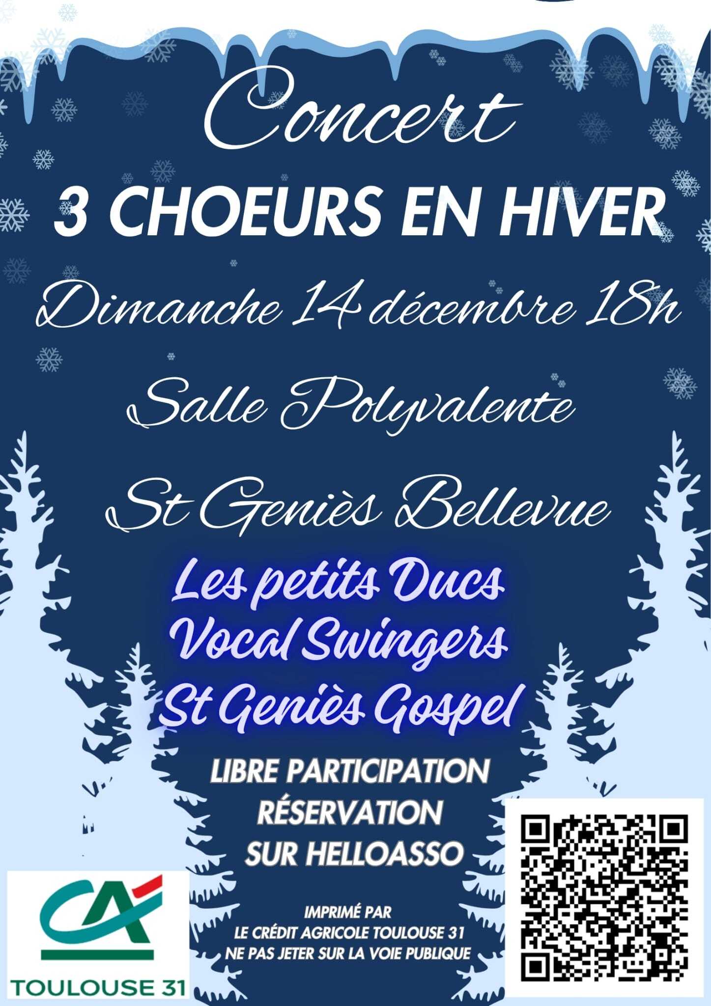 Concert 3 Choeurs en Hiver