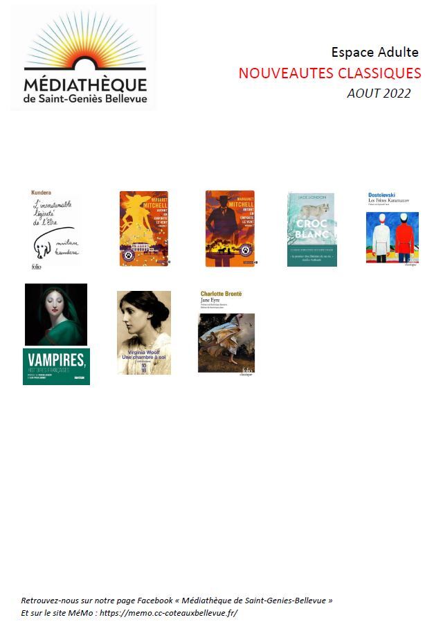 Espace Adulte Nouveautés Classiques Août 2022.JPG