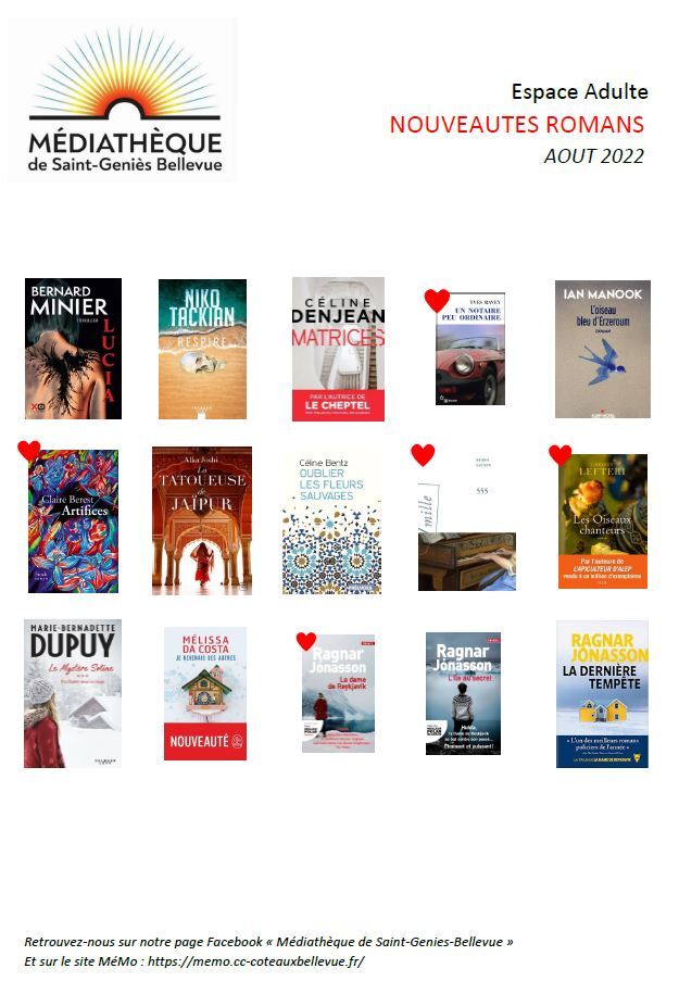 Espace Adulte Nouveautés Romans Août 2022.JPG