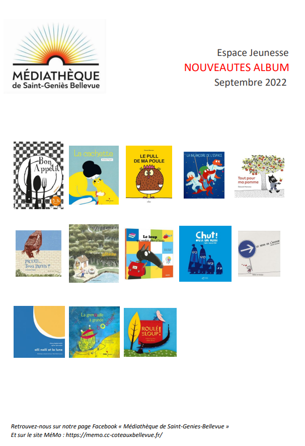 Espace Jeunesse Nouveautés Album Septembre 2022