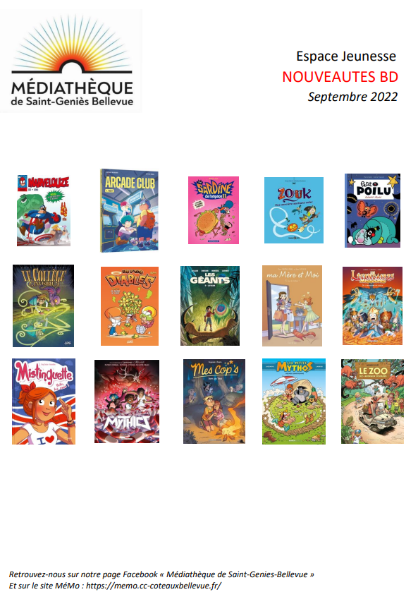 Espace Jeunesse Nouveautés BD Septembre 2022