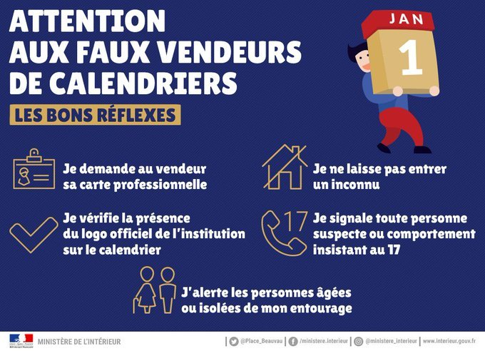 Passage vente calendriers