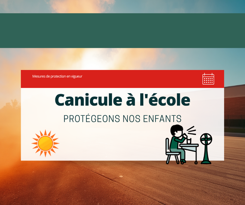 Illustration info canicule à l’école